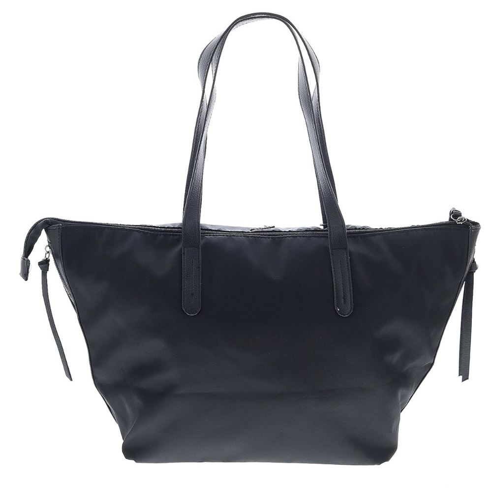 Botkier New York Bond Black Nylon Tote Bag Side Zippers Large New Tags - Picture 4 of 4